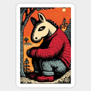 Humorous Gopnik Horse Slav Squatting Art Design Sticker